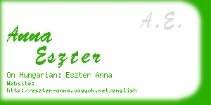 anna eszter business card